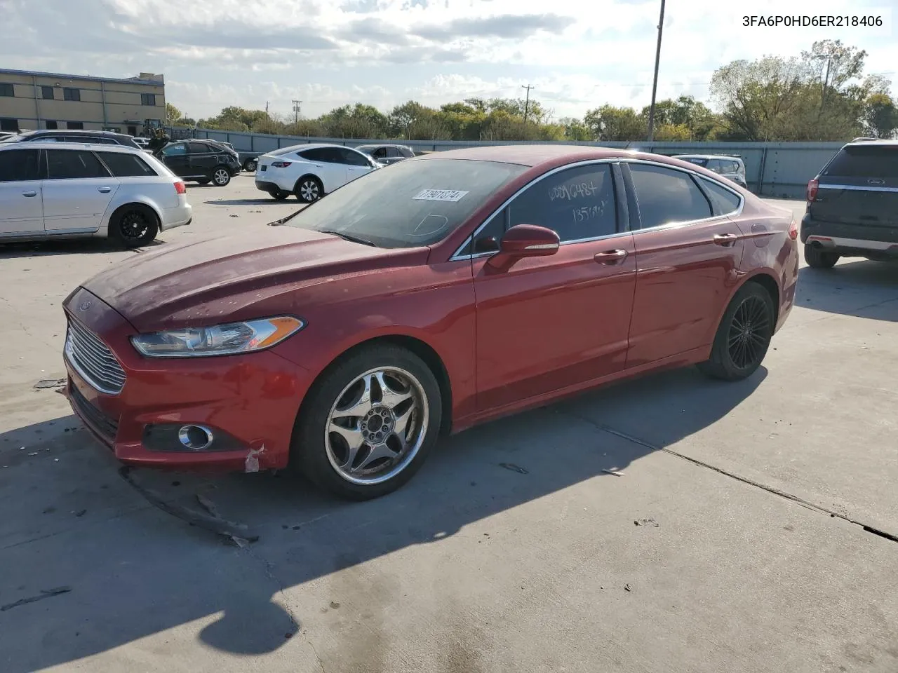 2014 Ford Fusion Se VIN: 3FA6P0HD6ER218406 Lot: 77901874