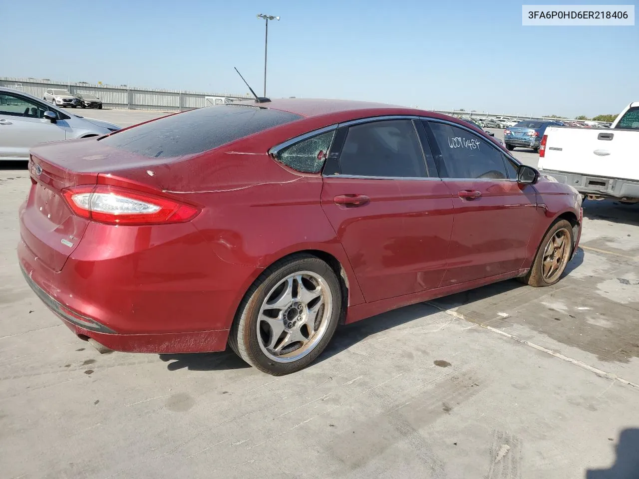 2014 Ford Fusion Se VIN: 3FA6P0HD6ER218406 Lot: 77901874