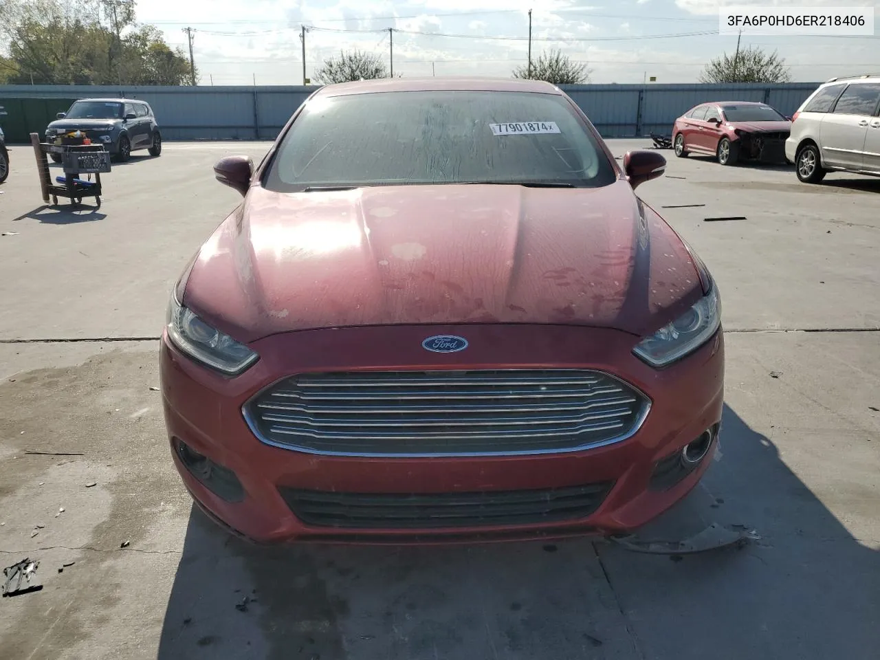 2014 Ford Fusion Se VIN: 3FA6P0HD6ER218406 Lot: 77901874