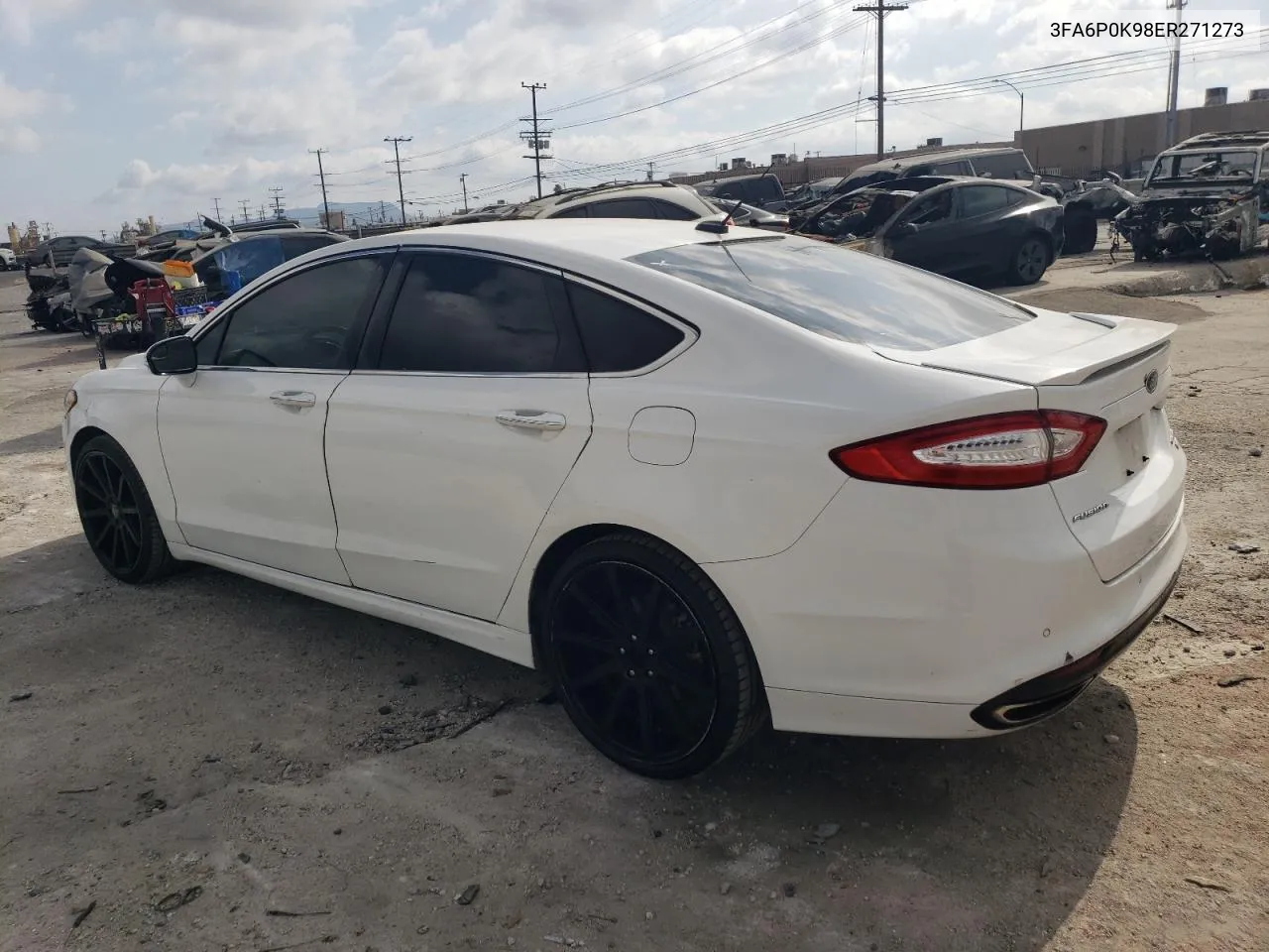 2014 Ford Fusion Titanium VIN: 3FA6P0K98ER271273 Lot: 78208434