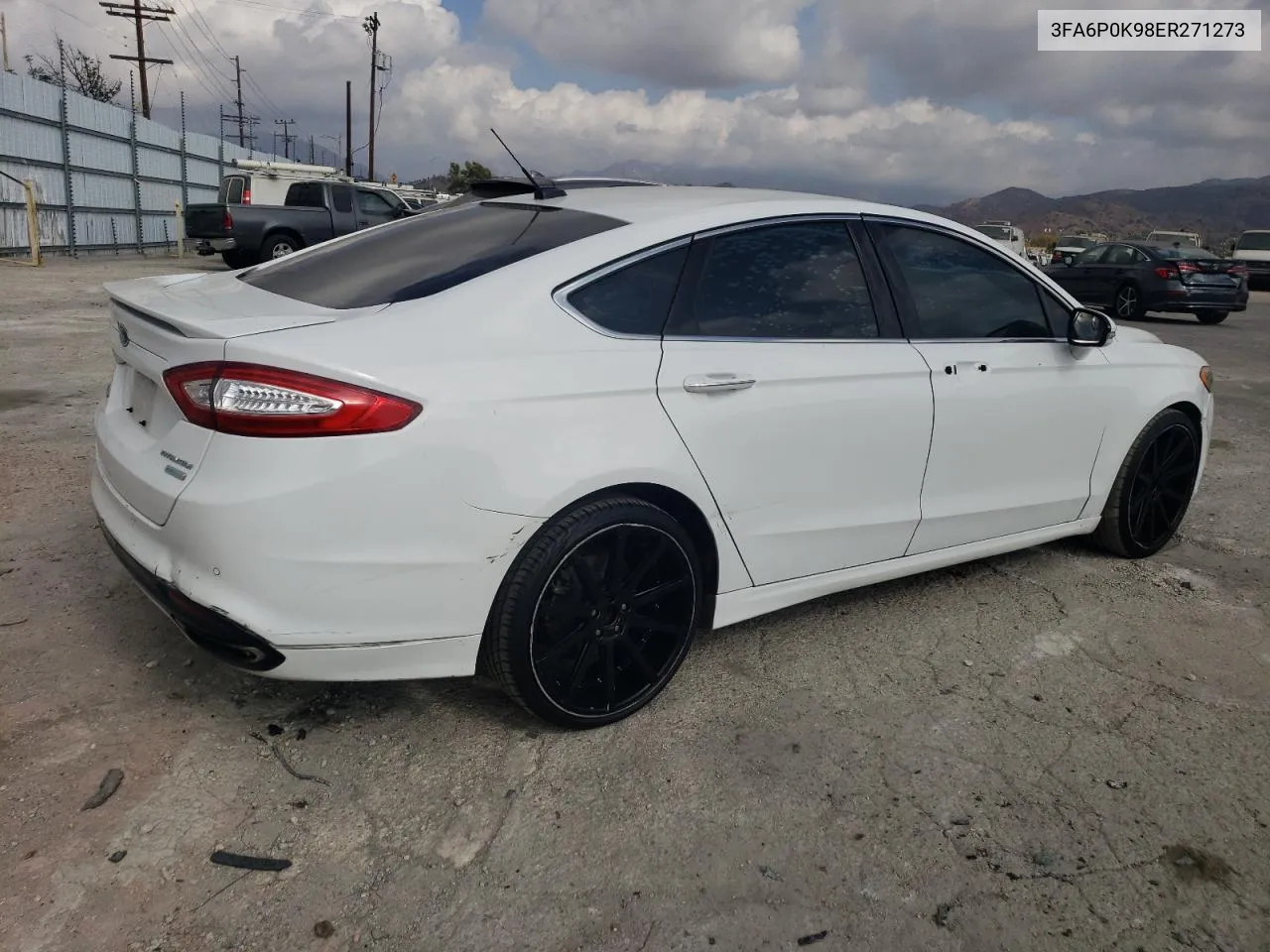 2014 Ford Fusion Titanium VIN: 3FA6P0K98ER271273 Lot: 78208434