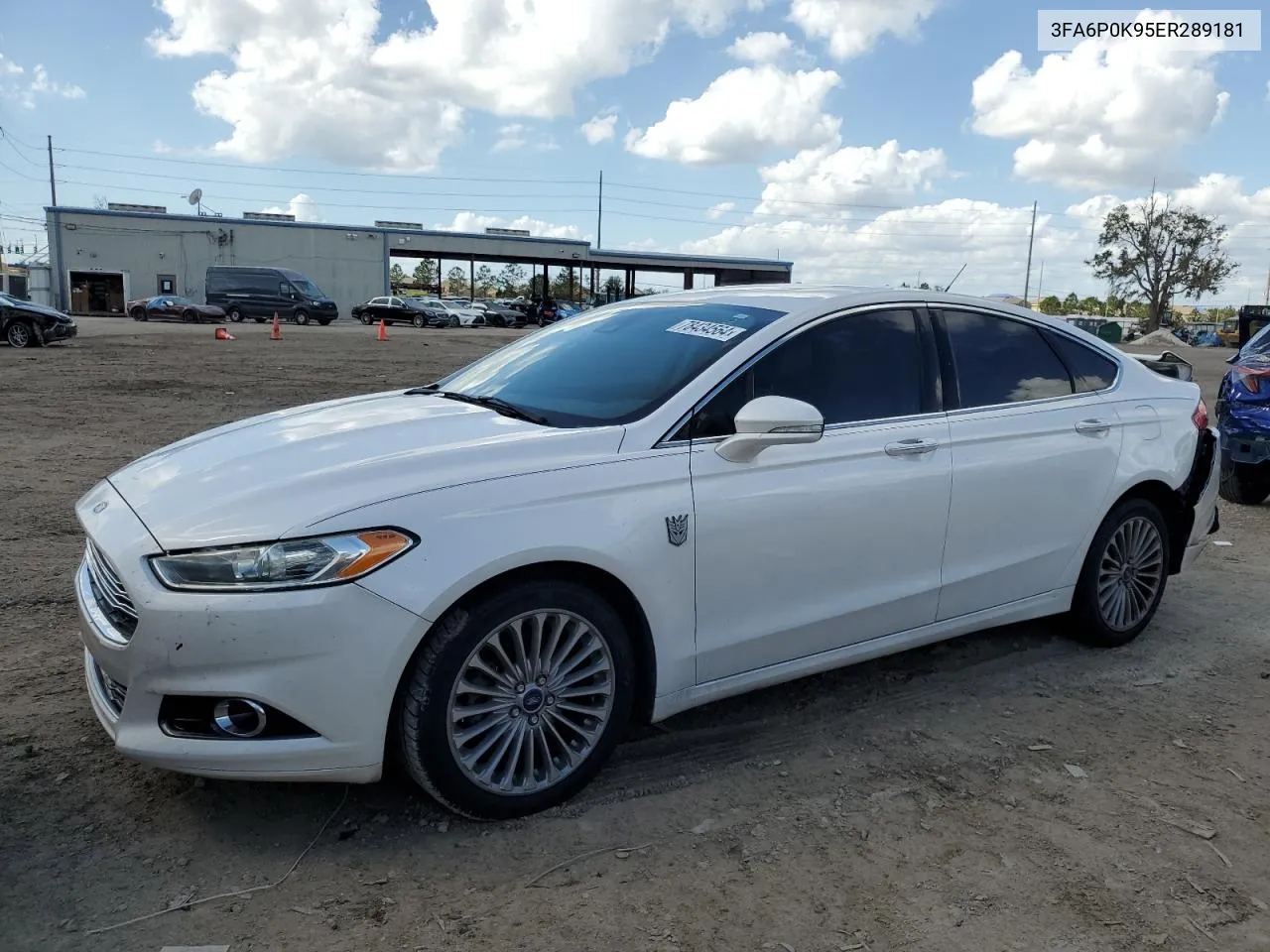 2014 Ford Fusion Titanium VIN: 3FA6P0K95ER289181 Lot: 78434564