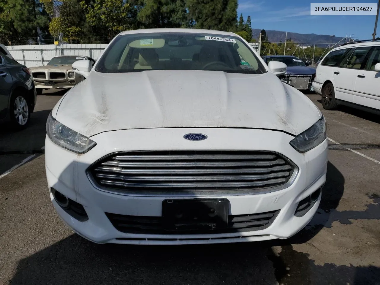 2014 Ford Fusion Se Hybrid VIN: 3FA6P0LU0ER194627 Lot: 78445764