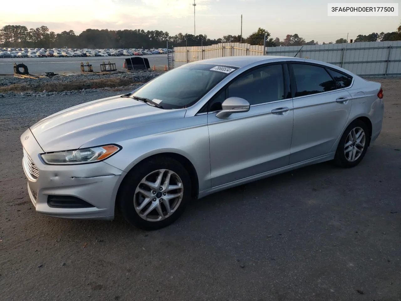 2014 Ford Fusion Se VIN: 3FA6P0HD0ER177500 Lot: 78668534