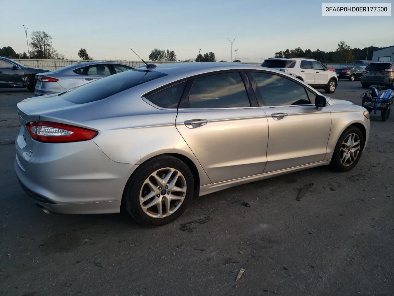 2014 Ford Fusion Se VIN: 3FA6P0HD0ER177500 Lot: 78668534