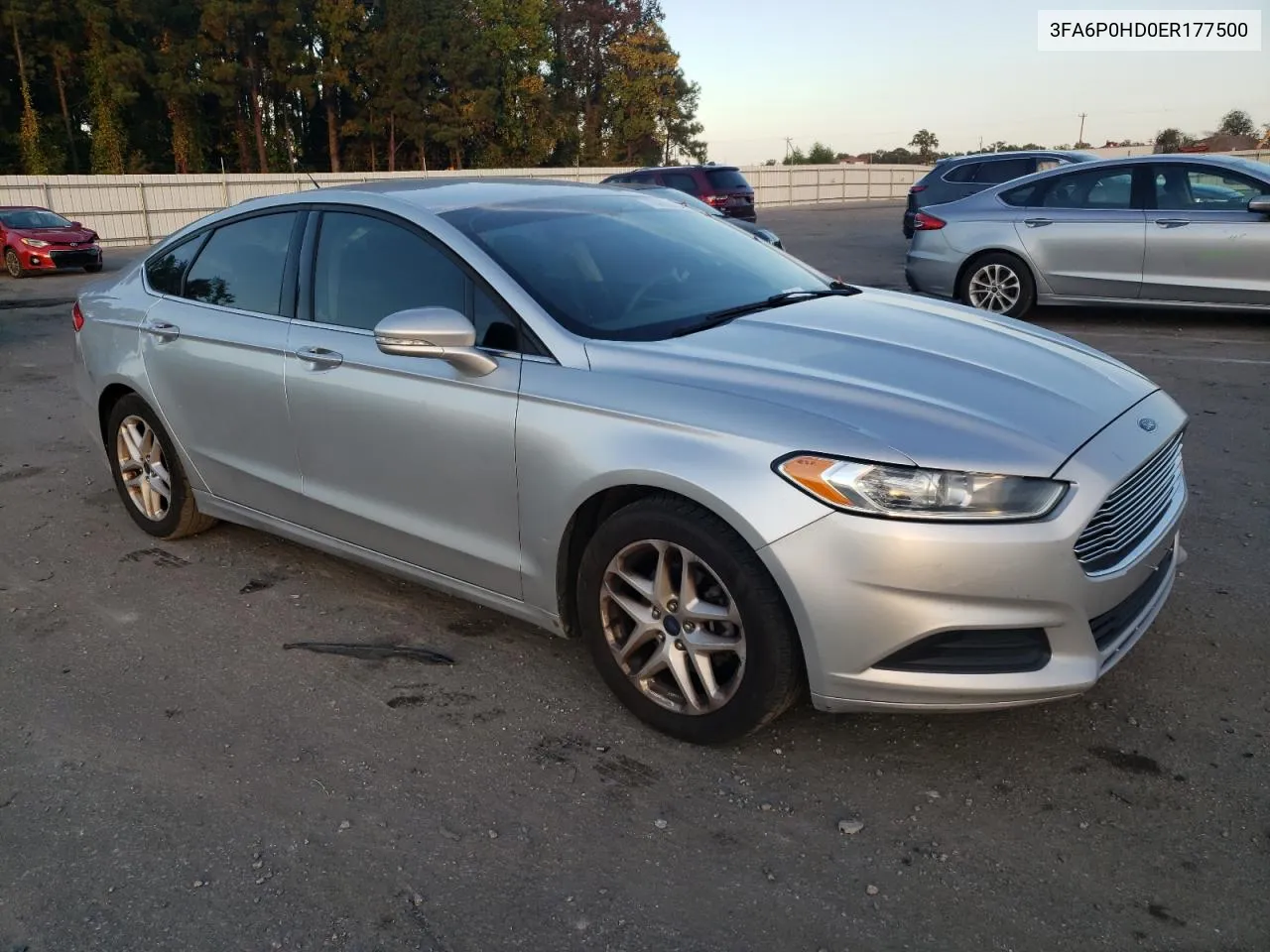 2014 Ford Fusion Se VIN: 3FA6P0HD0ER177500 Lot: 78668534