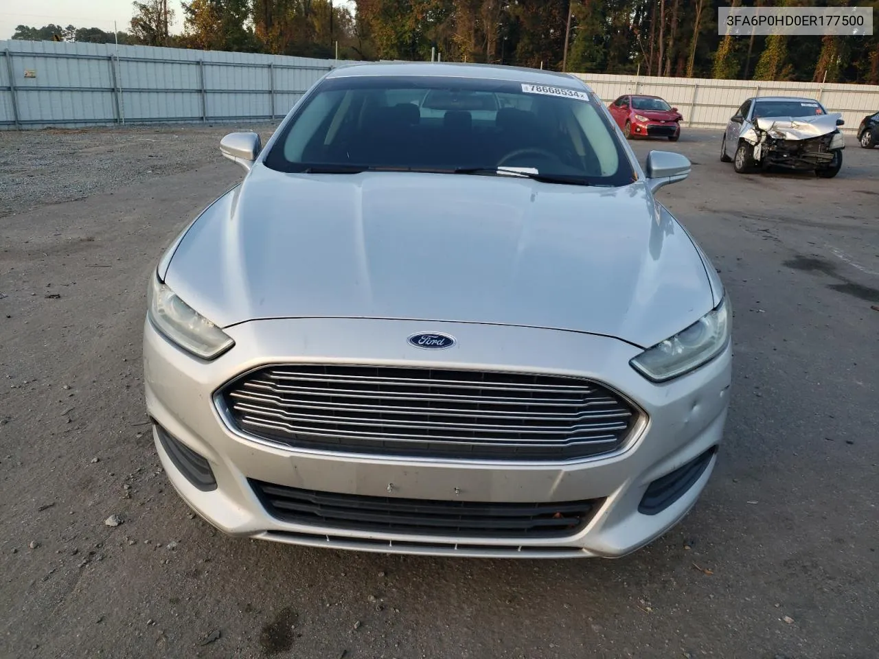 2014 Ford Fusion Se VIN: 3FA6P0HD0ER177500 Lot: 78668534