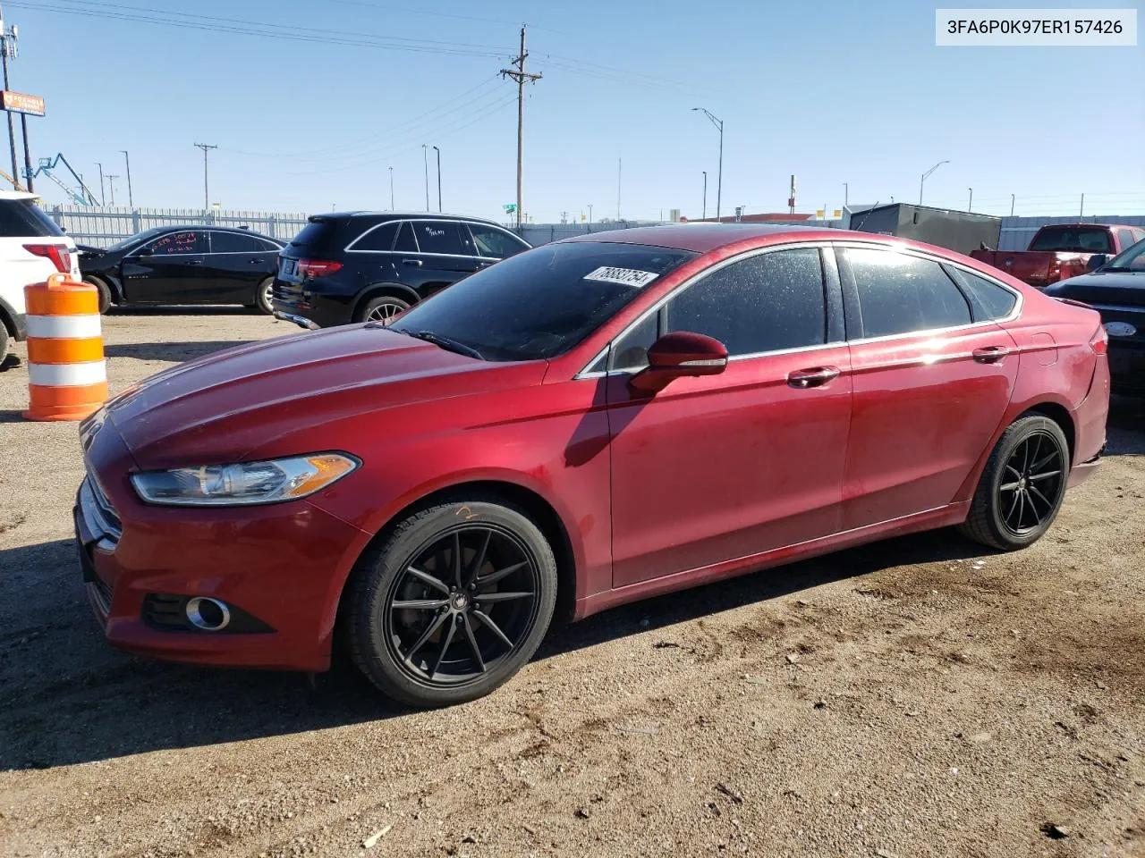 2014 Ford Fusion Titanium VIN: 3FA6P0K97ER157426 Lot: 78883754