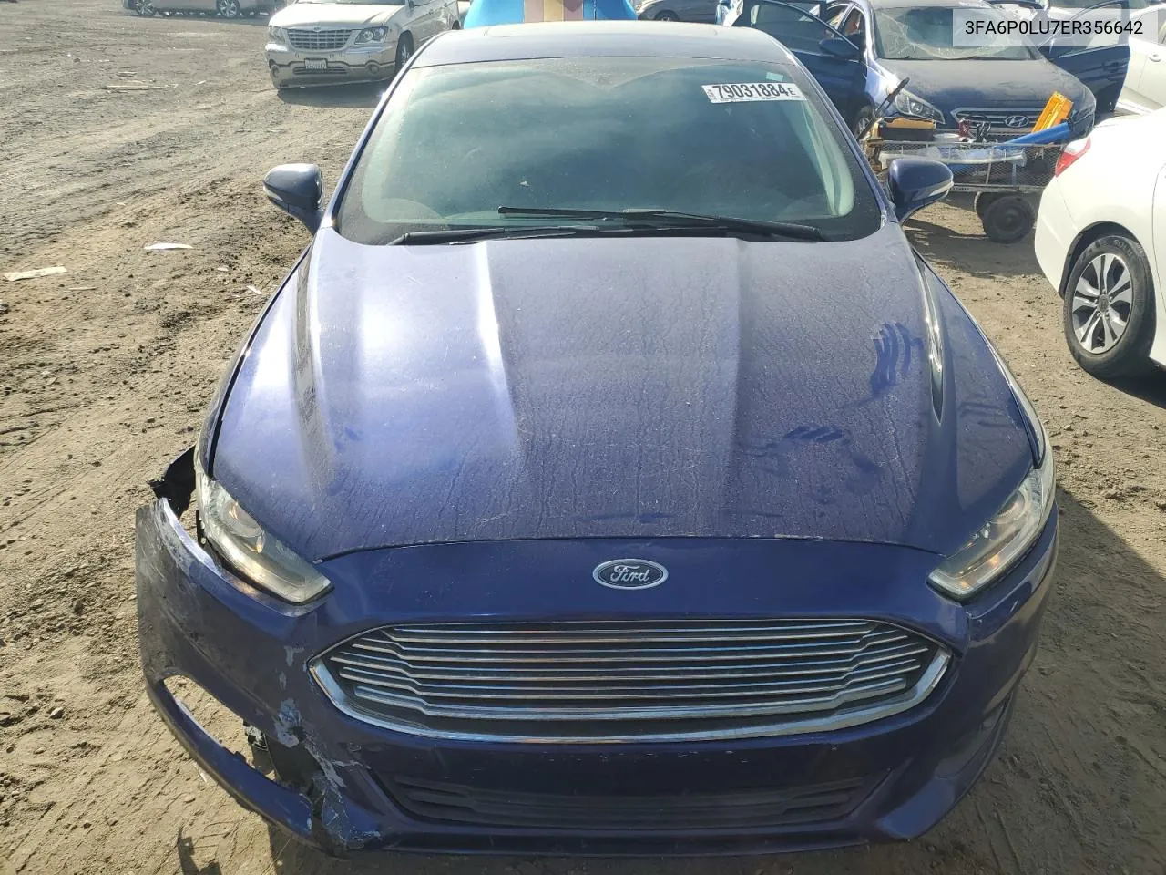 2014 Ford Fusion Se Hybrid VIN: 3FA6P0LU7ER356642 Lot: 79031884