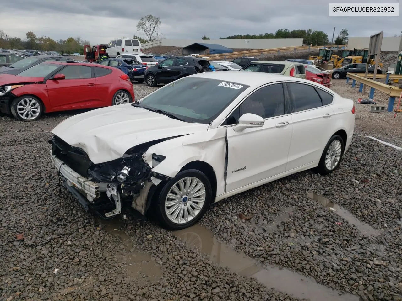 3FA6P0LU0ER323952 2014 Ford Fusion Se Hybrid