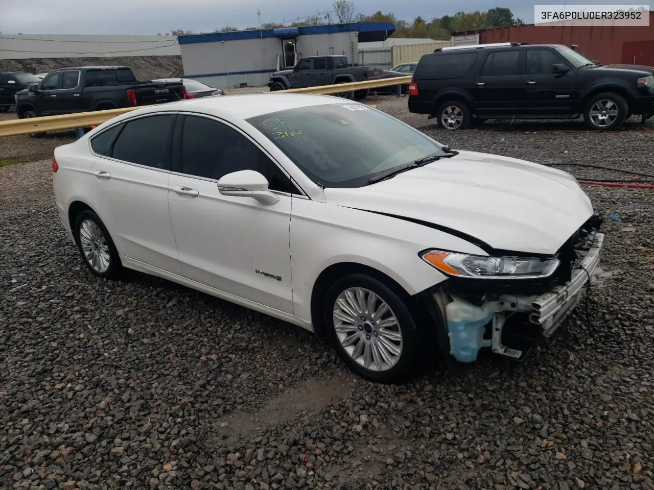 3FA6P0LU0ER323952 2014 Ford Fusion Se Hybrid