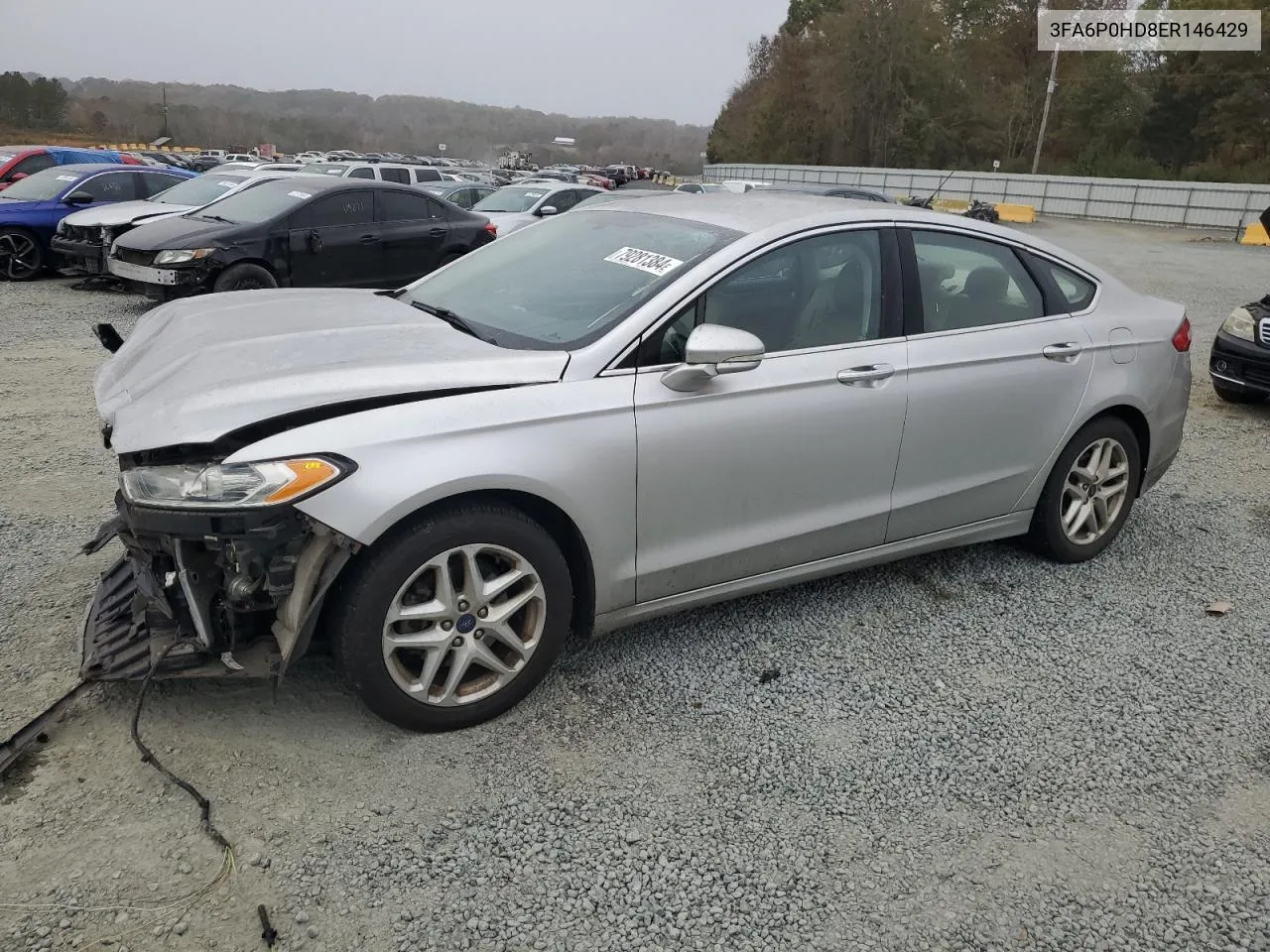 2014 Ford Fusion Se VIN: 3FA6P0HD8ER146429 Lot: 79281384