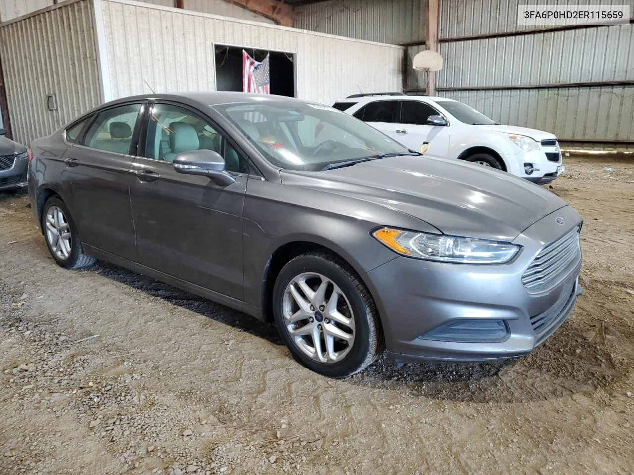 2014 Ford Fusion Se VIN: 3FA6P0HD2ER115659 Lot: 80448374