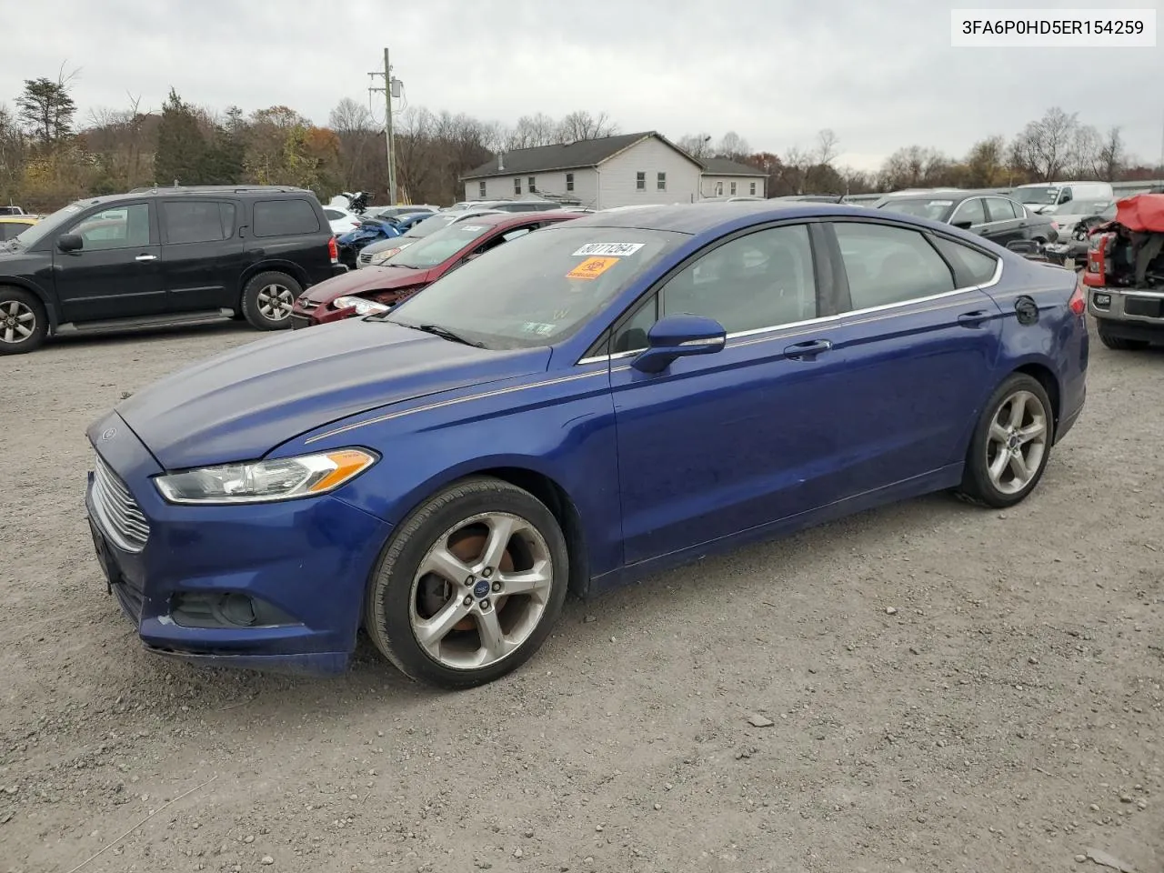 2014 Ford Fusion Se VIN: 3FA6P0HD5ER154259 Lot: 80771264