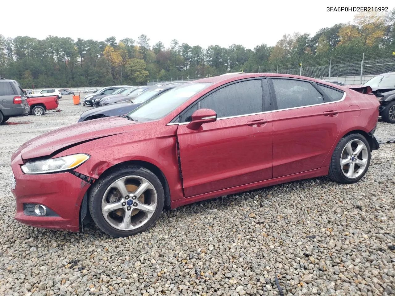 2014 Ford Fusion Se VIN: 3FA6P0HD2ER216992 Lot: 80869304