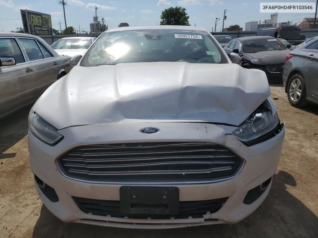 2015 Ford Fusion Se VIN: 3FA6P0HD4FR103546 Lot: 55951754