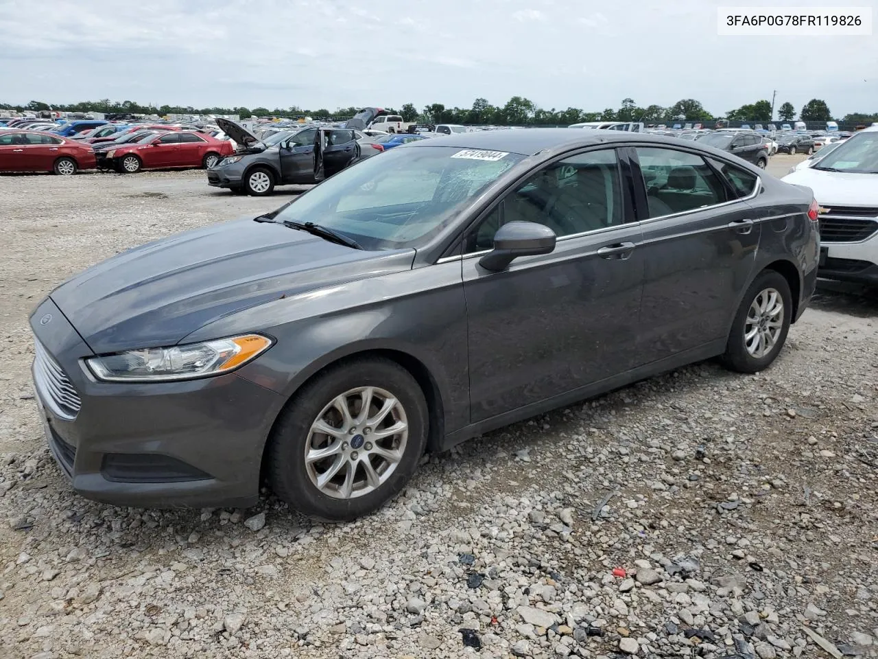 2015 Ford Fusion S VIN: 3FA6P0G78FR119826 Lot: 57419044