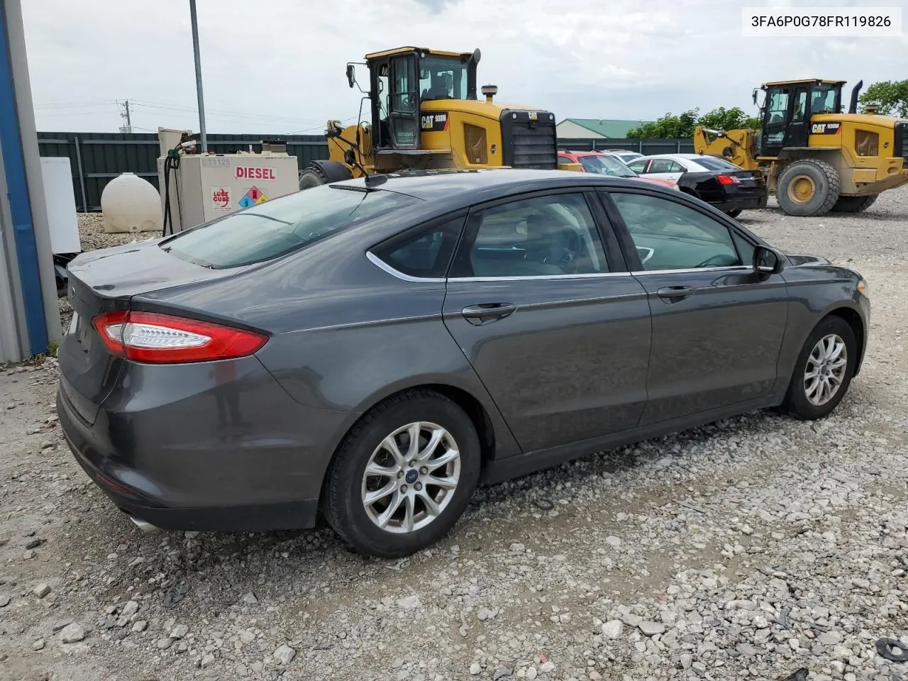 2015 Ford Fusion S VIN: 3FA6P0G78FR119826 Lot: 57419044