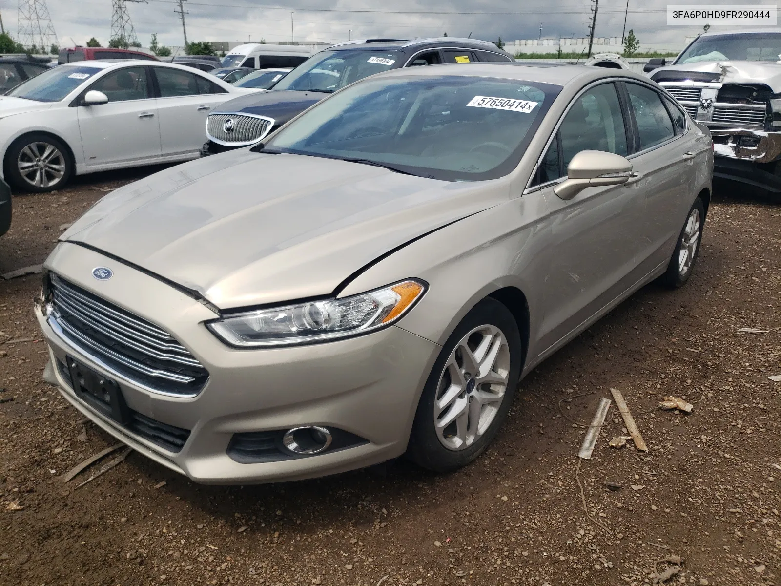 2015 Ford Fusion Se VIN: 3FA6P0HD9FR290444 Lot: 57650414