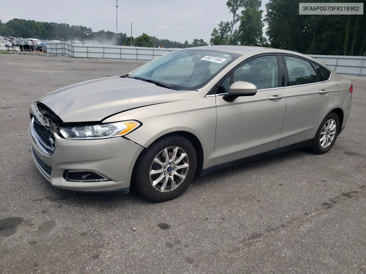 2015 Ford Fusion S VIN: 3FA6P0G70FR218902 Lot: 59671384