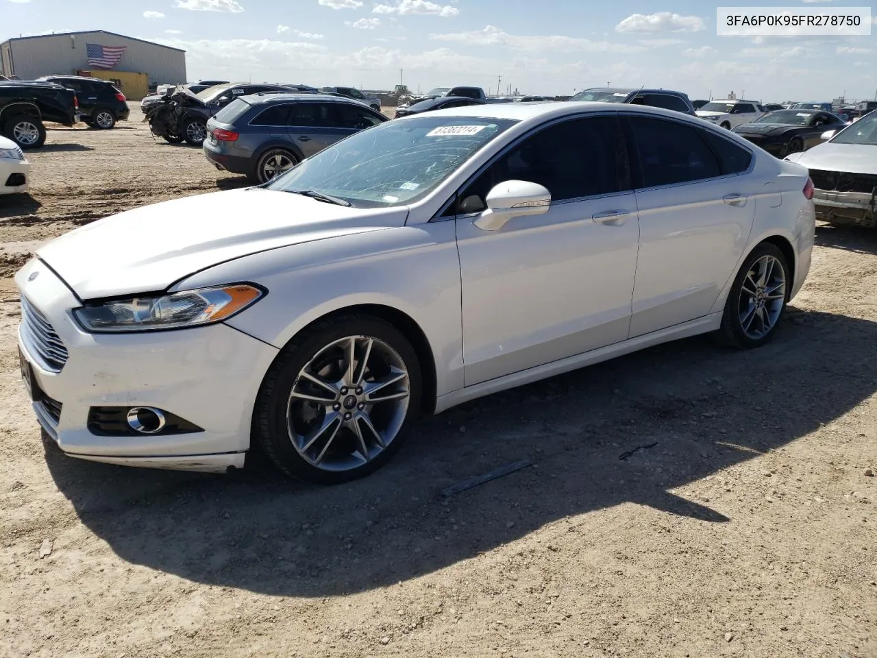 2015 Ford Fusion Titanium VIN: 3FA6P0K95FR278750 Lot: 61382214