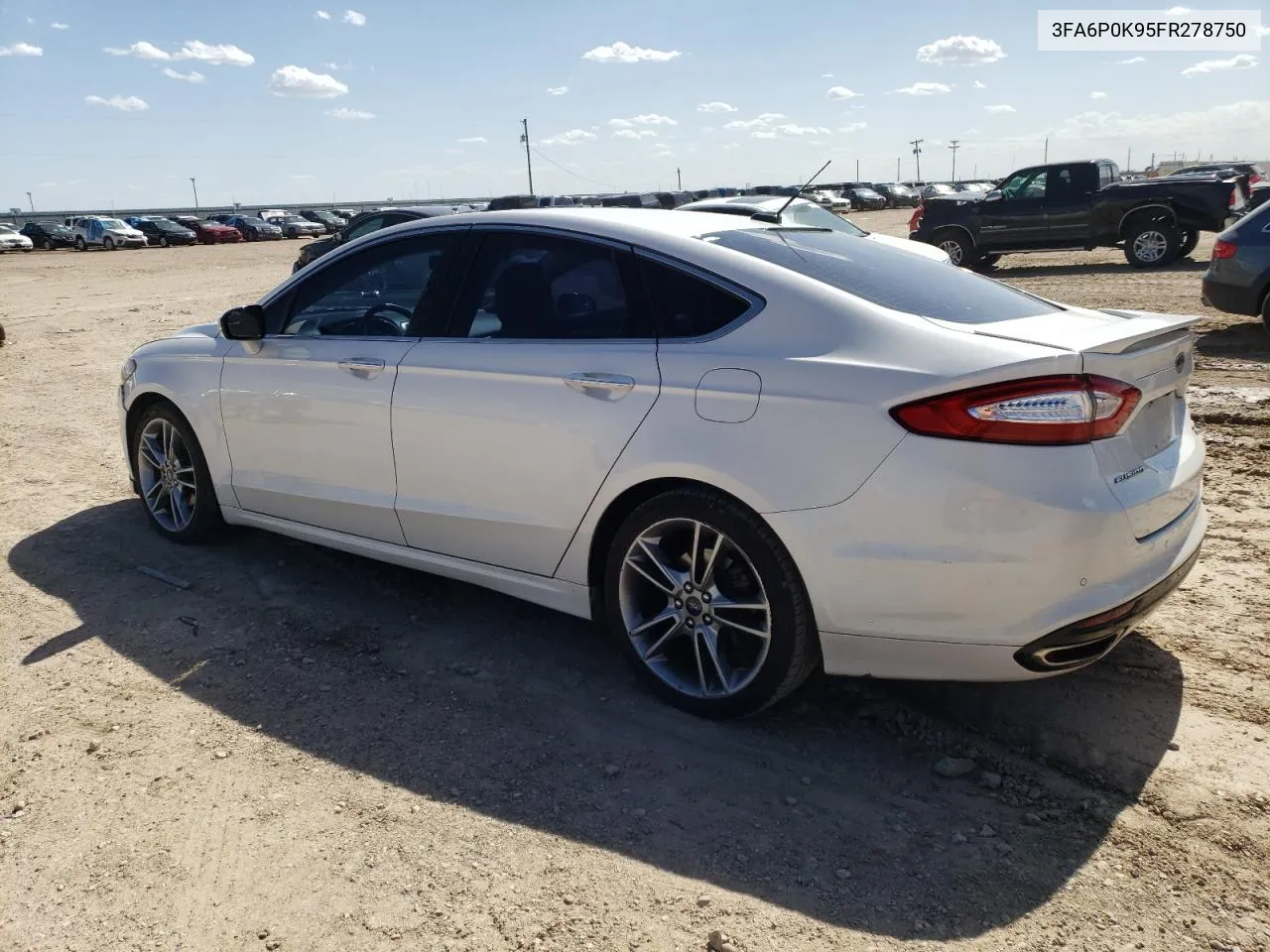 2015 Ford Fusion Titanium VIN: 3FA6P0K95FR278750 Lot: 61382214