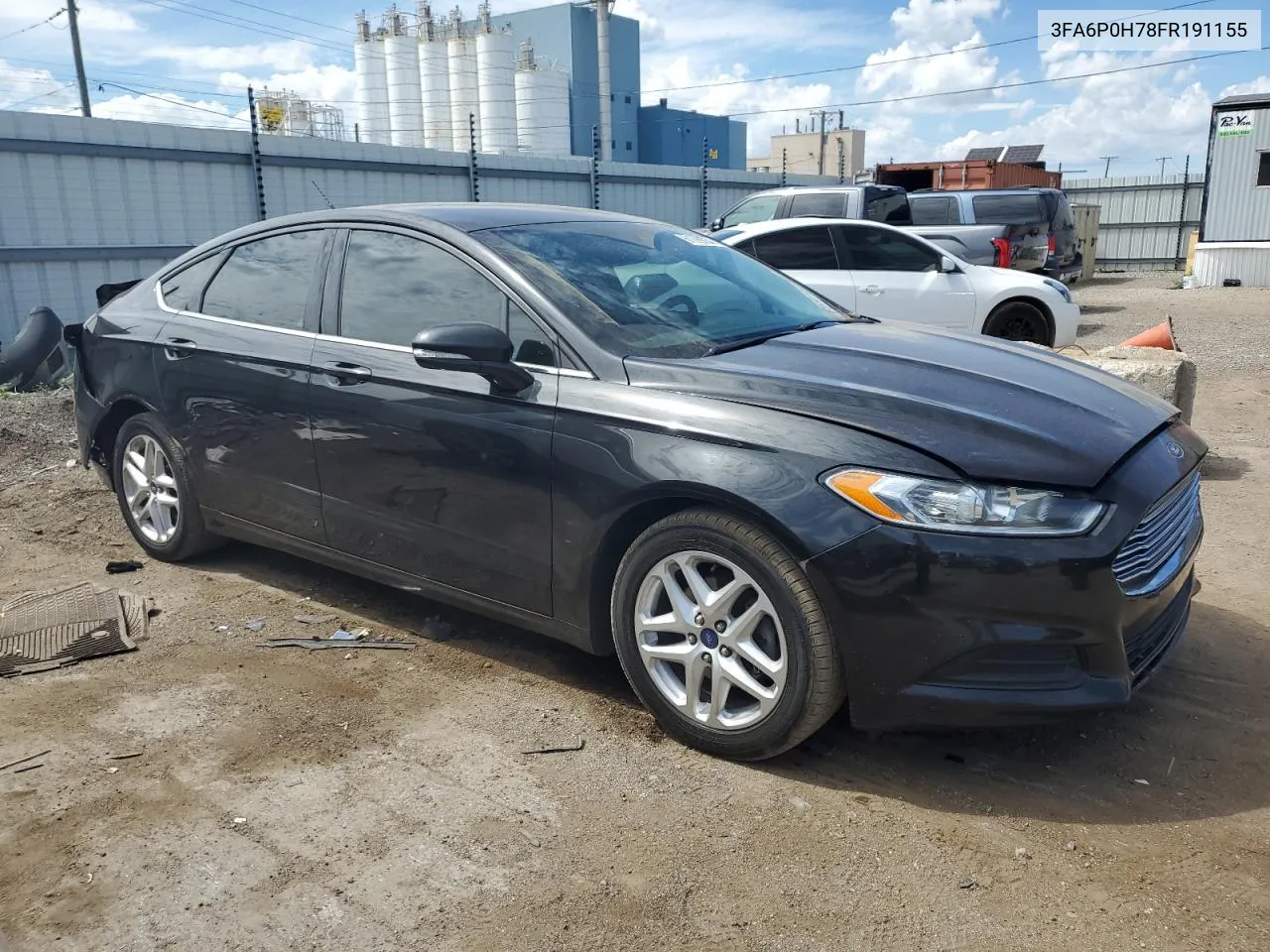 2015 Ford Fusion Se VIN: 3FA6P0H78FR191155 Lot: 61699264