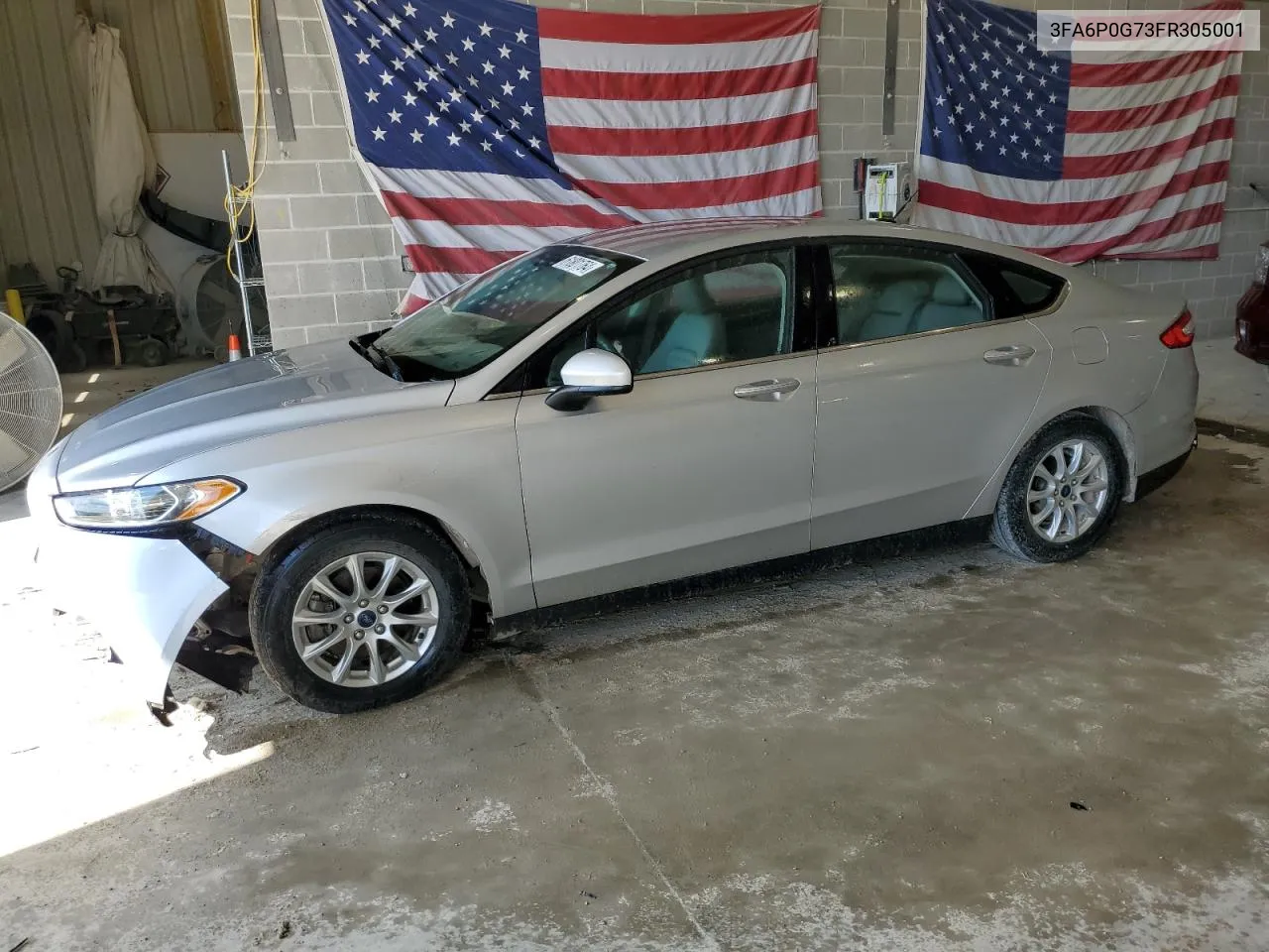 2015 Ford Fusion S VIN: 3FA6P0G73FR305001 Lot: 61801764