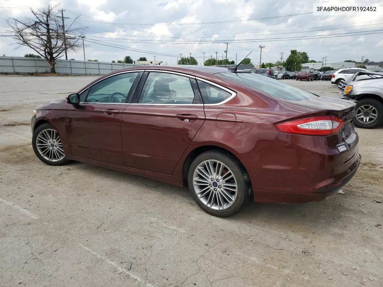 2015 Ford Fusion Se VIN: 3FA6P0HD0FR192452 Lot: 62241844