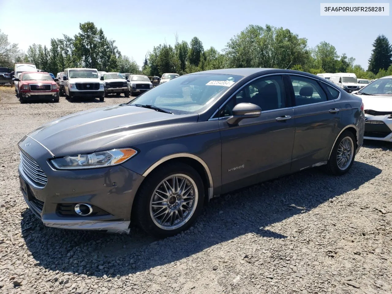 2015 Ford Fusion Titanium Hev VIN: 3FA6P0RU3FR258281 Lot: 62284884