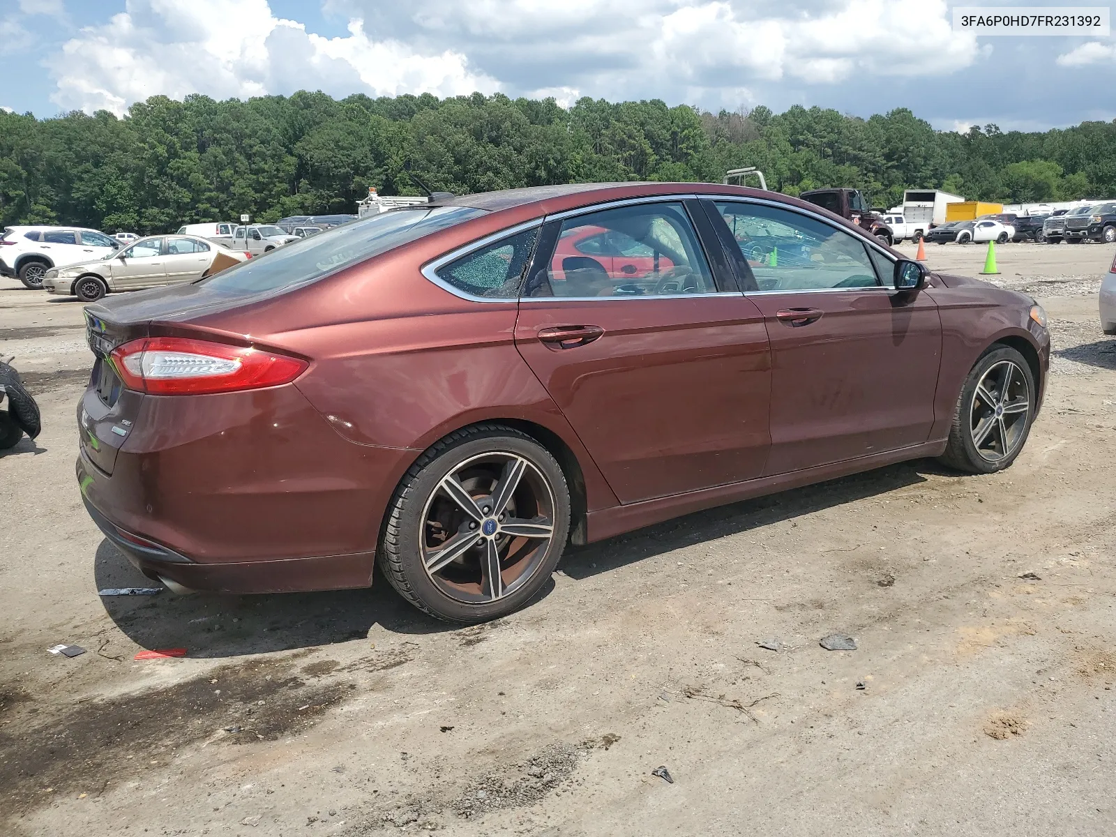 2015 Ford Fusion Se VIN: 3FA6P0HD7FR231392 Lot: 63137164