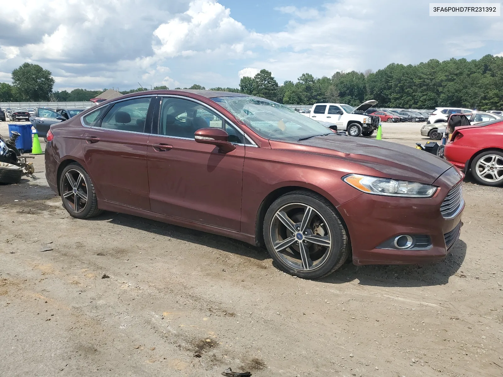 2015 Ford Fusion Se VIN: 3FA6P0HD7FR231392 Lot: 63137164