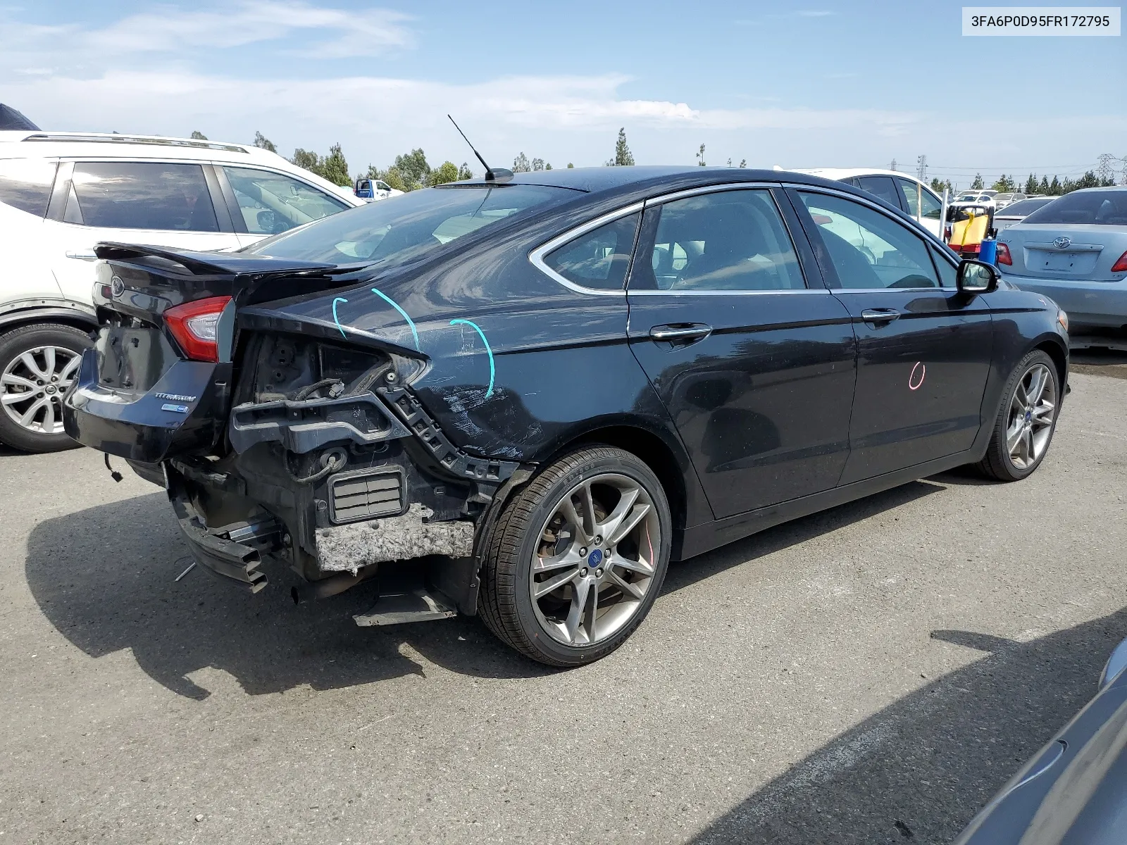 2015 Ford Fusion Titanium VIN: 3FA6P0D95FR172795 Lot: 64514104