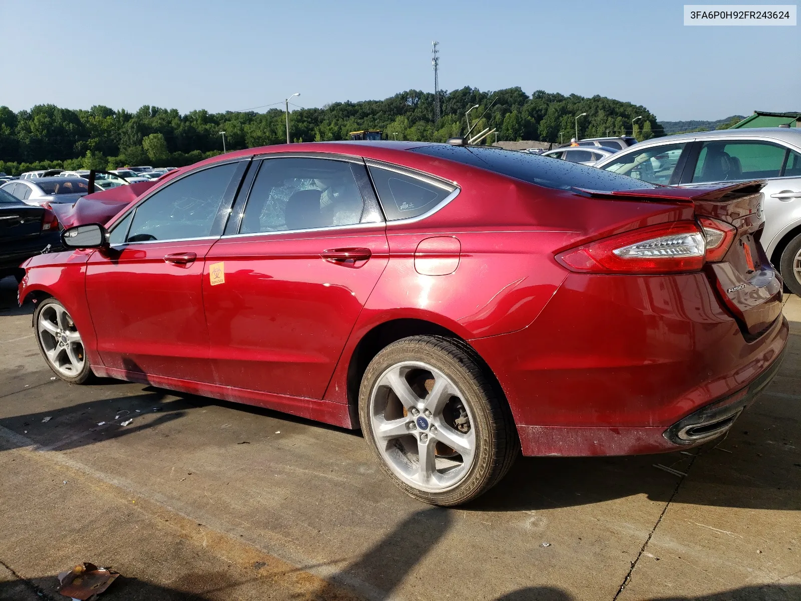 2015 Ford Fusion Se VIN: 3FA6P0H92FR243624 Lot: 64967884