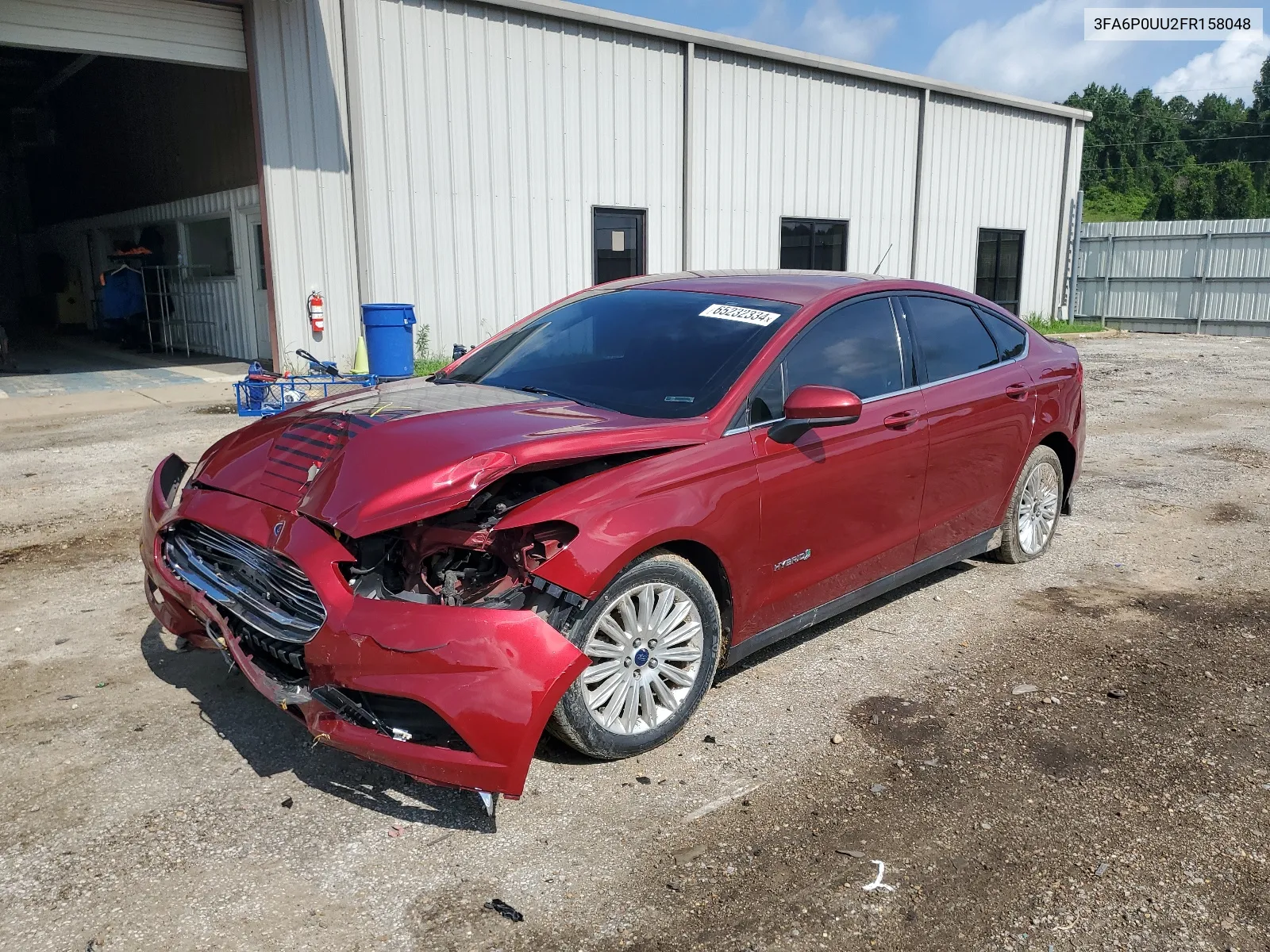 2015 Ford Fusion S Hybrid VIN: 3FA6P0UU2FR158048 Lot: 65232334