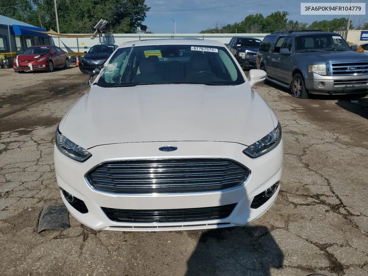 2015 Ford Fusion Titanium VIN: 3FA6P0K94FR104779 Lot: 67767574