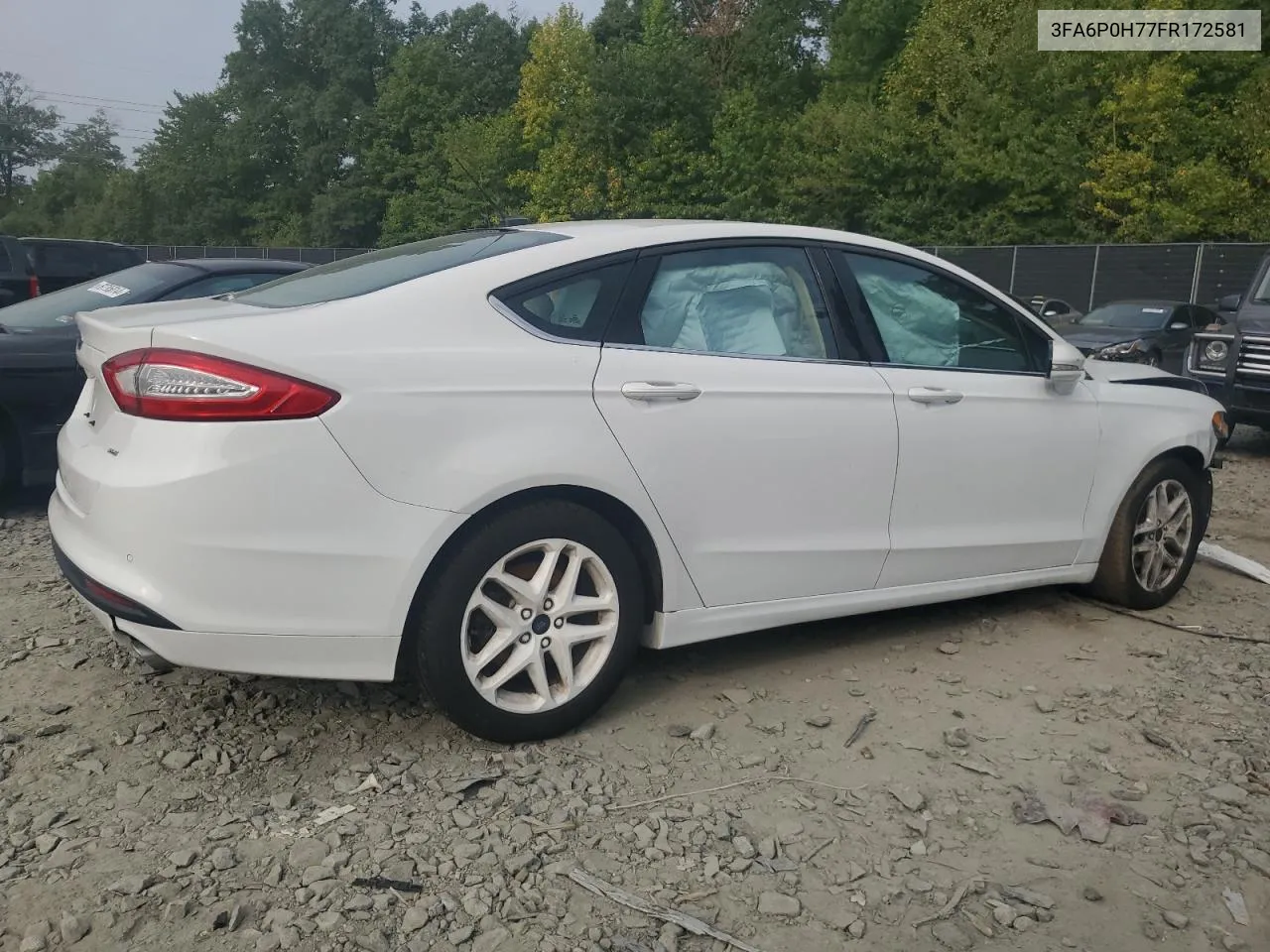 2015 Ford Fusion Se VIN: 3FA6P0H77FR172581 Lot: 67865524