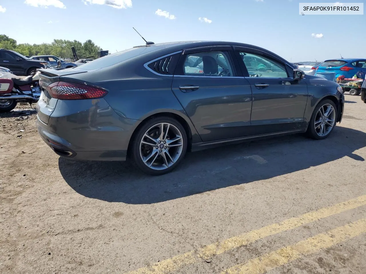 2015 Ford Fusion Titanium VIN: 3FA6P0K91FR101452 Lot: 68536334