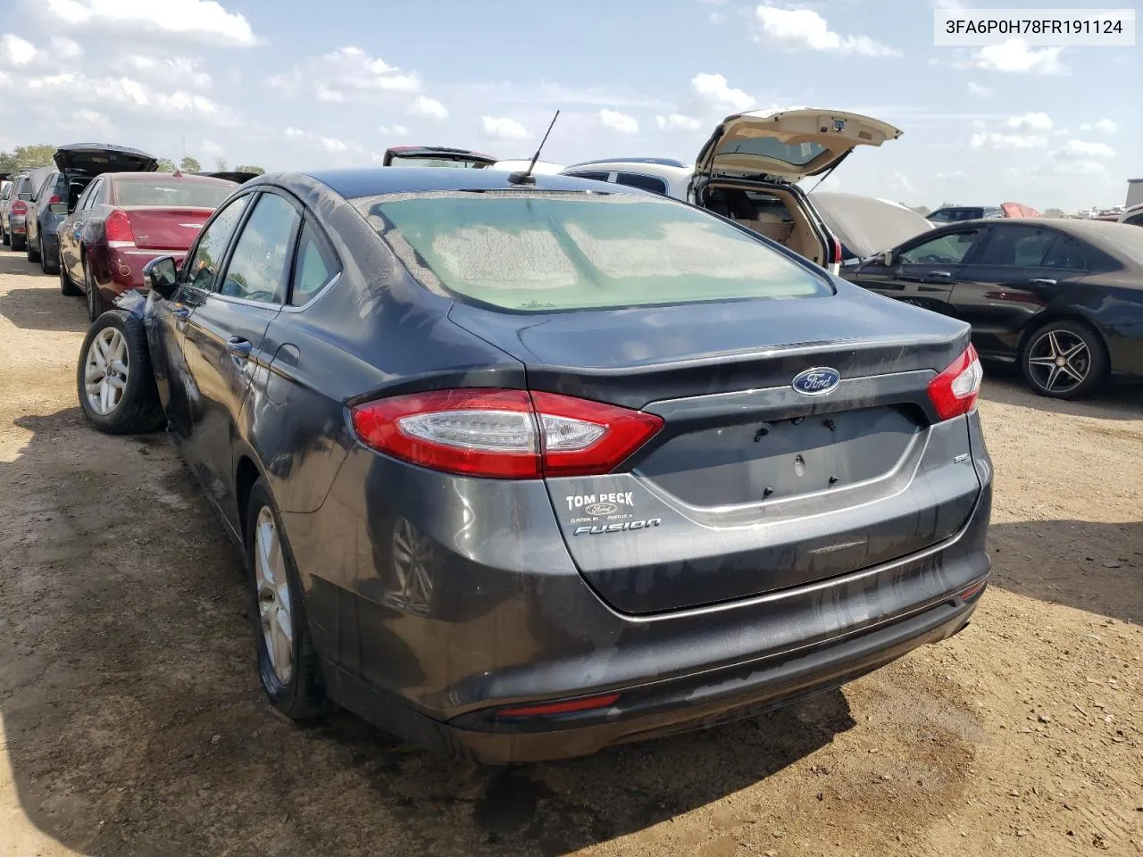 2015 Ford Fusion Se VIN: 3FA6P0H78FR191124 Lot: 68570394