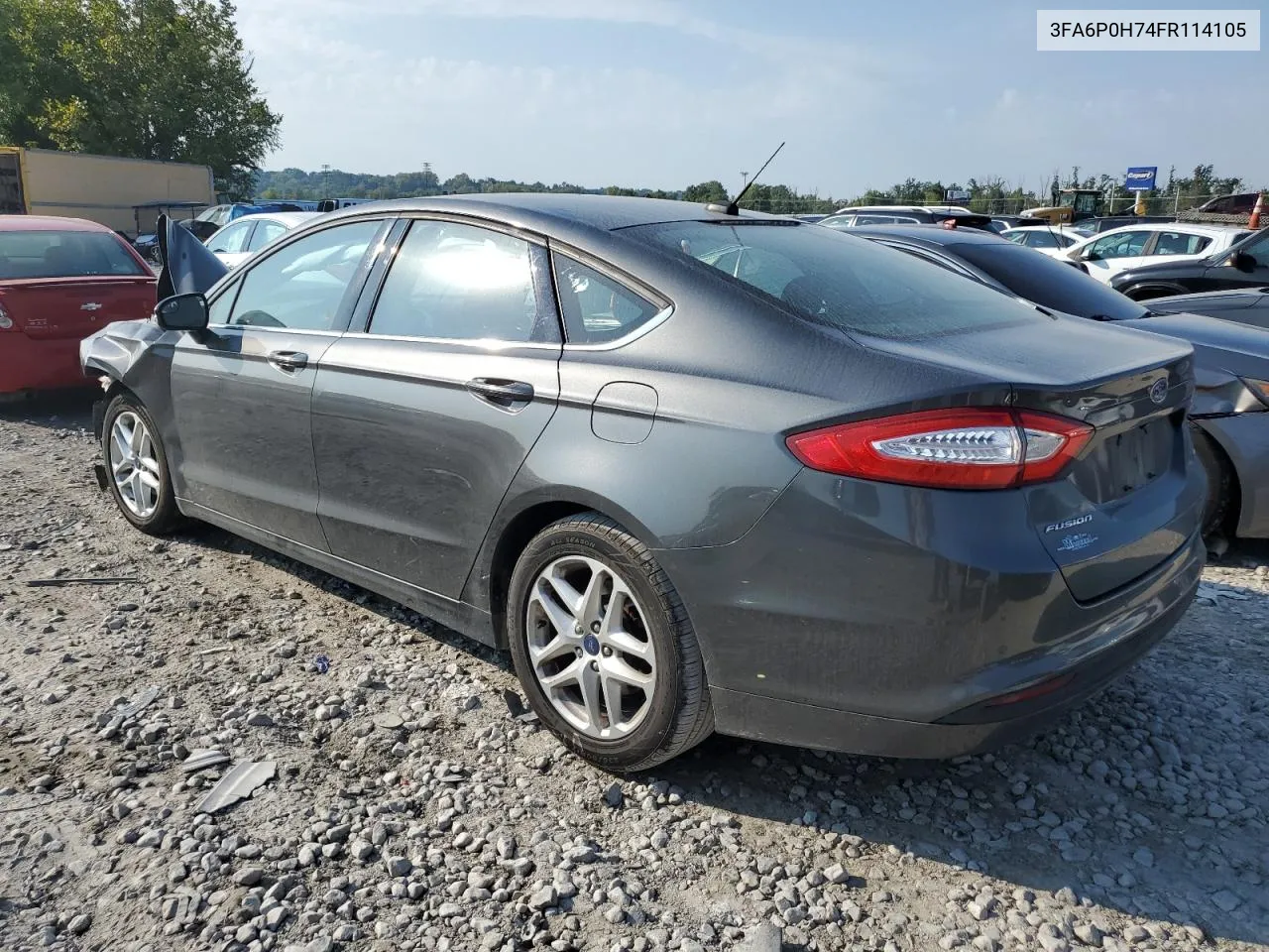 2015 Ford Fusion Se VIN: 3FA6P0H74FR114105 Lot: 68934464