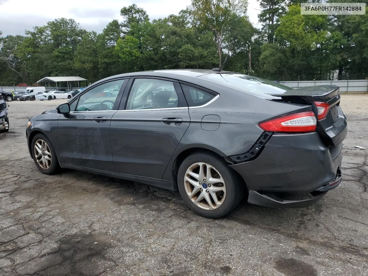 2015 Ford Fusion Se VIN: 3FA6P0H77FR142884 Lot: 69486254