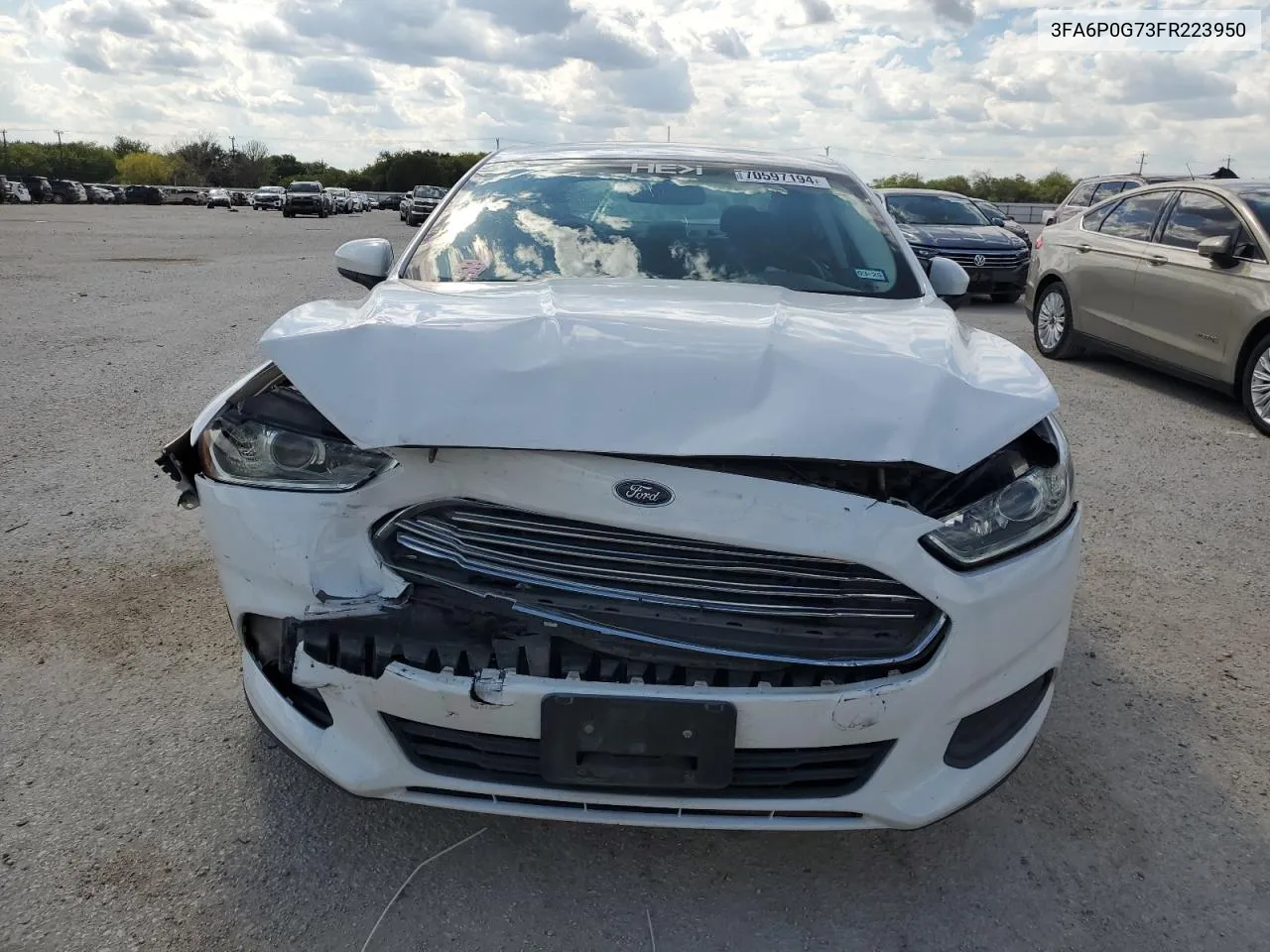 2015 Ford Fusion S VIN: 3FA6P0G73FR223950 Lot: 70597194