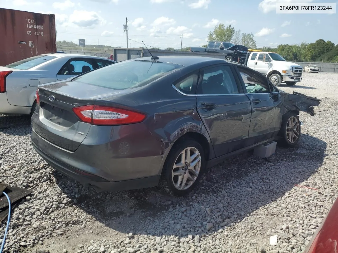 2015 Ford Fusion Se VIN: 3FA6P0H78FR123244 Lot: 70770204