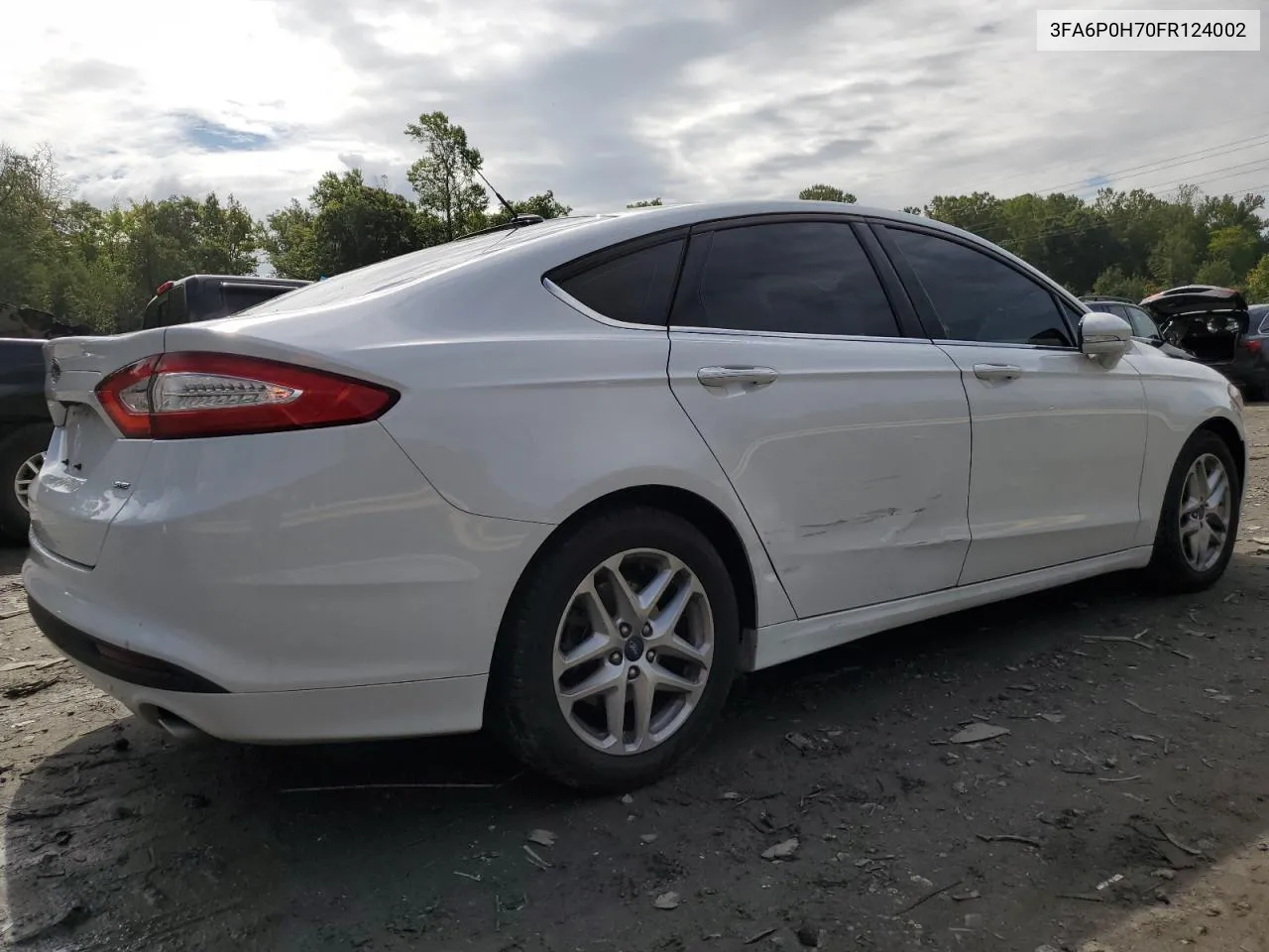 2015 Ford Fusion Se VIN: 3FA6P0H70FR124002 Lot: 71681194