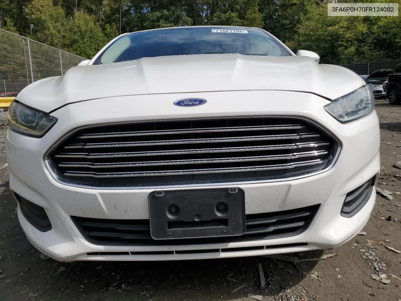 2015 Ford Fusion Se VIN: 3FA6P0H70FR124002 Lot: 71681194