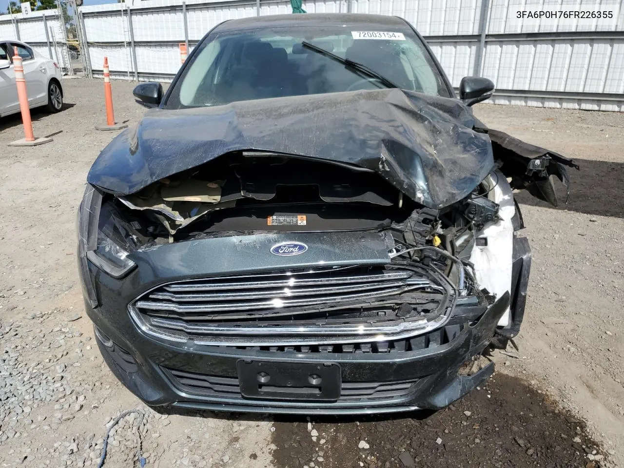 2015 Ford Fusion Se VIN: 3FA6P0H76FR226355 Lot: 72003154