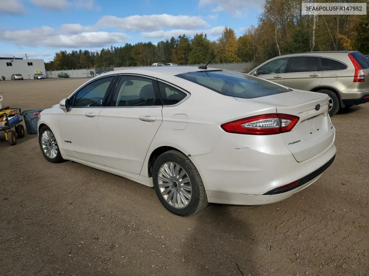 2015 Ford Fusion Se Hybrid VIN: 3FA6P0LU5FR147952 Lot: 74174304