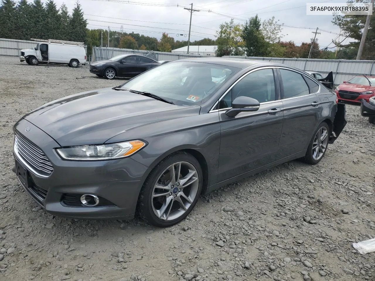 2015 Ford Fusion Titanium VIN: 3FA6P0K9XFR188395 Lot: 74711624