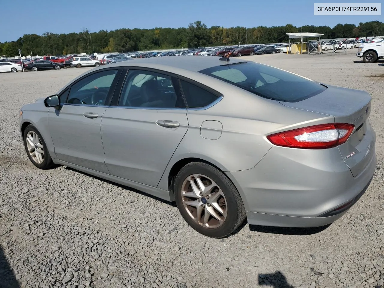 2015 Ford Fusion Se VIN: 3FA6P0H74FR229156 Lot: 74895794