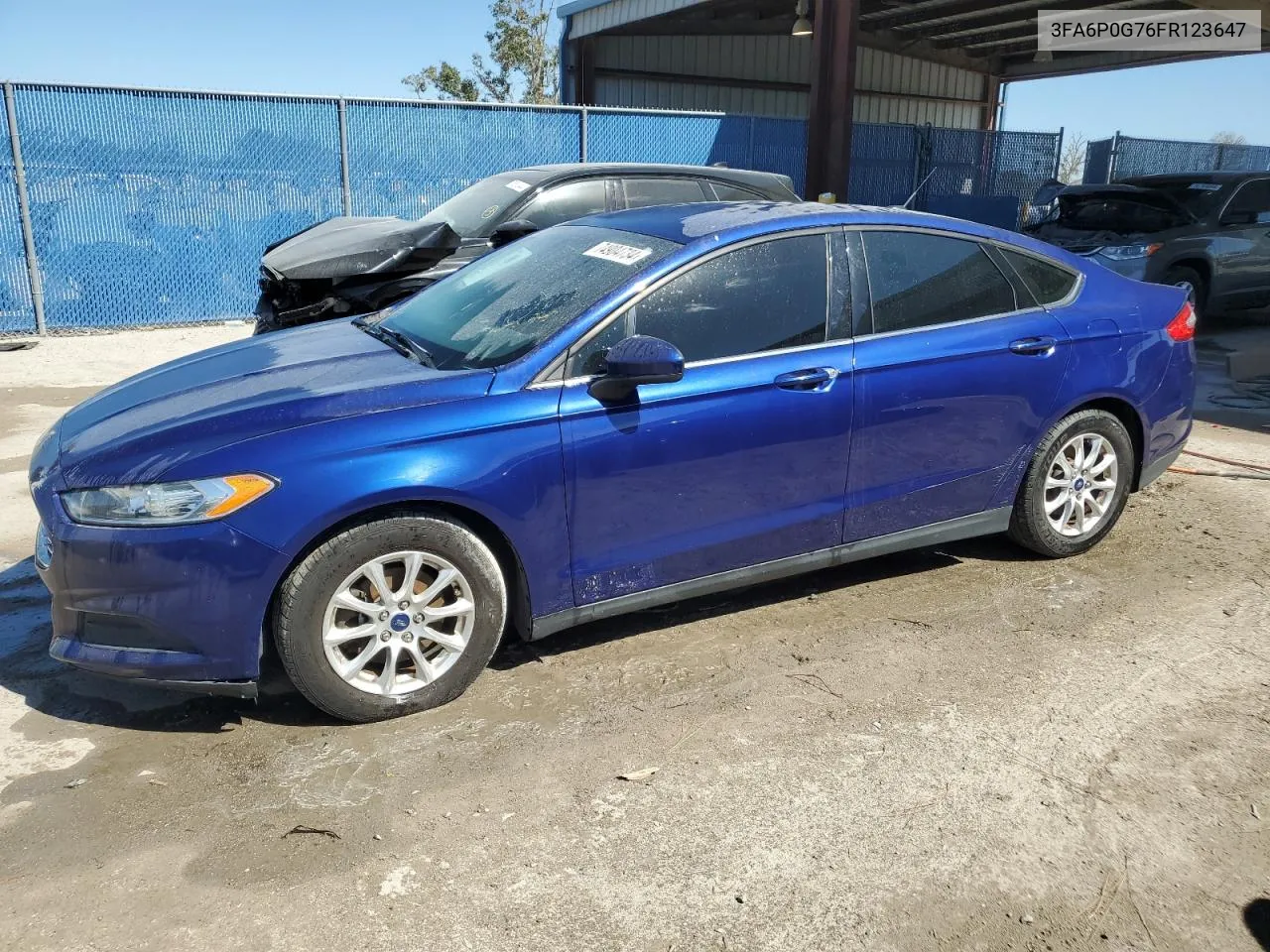 2015 Ford Fusion S VIN: 3FA6P0G76FR123647 Lot: 74904734